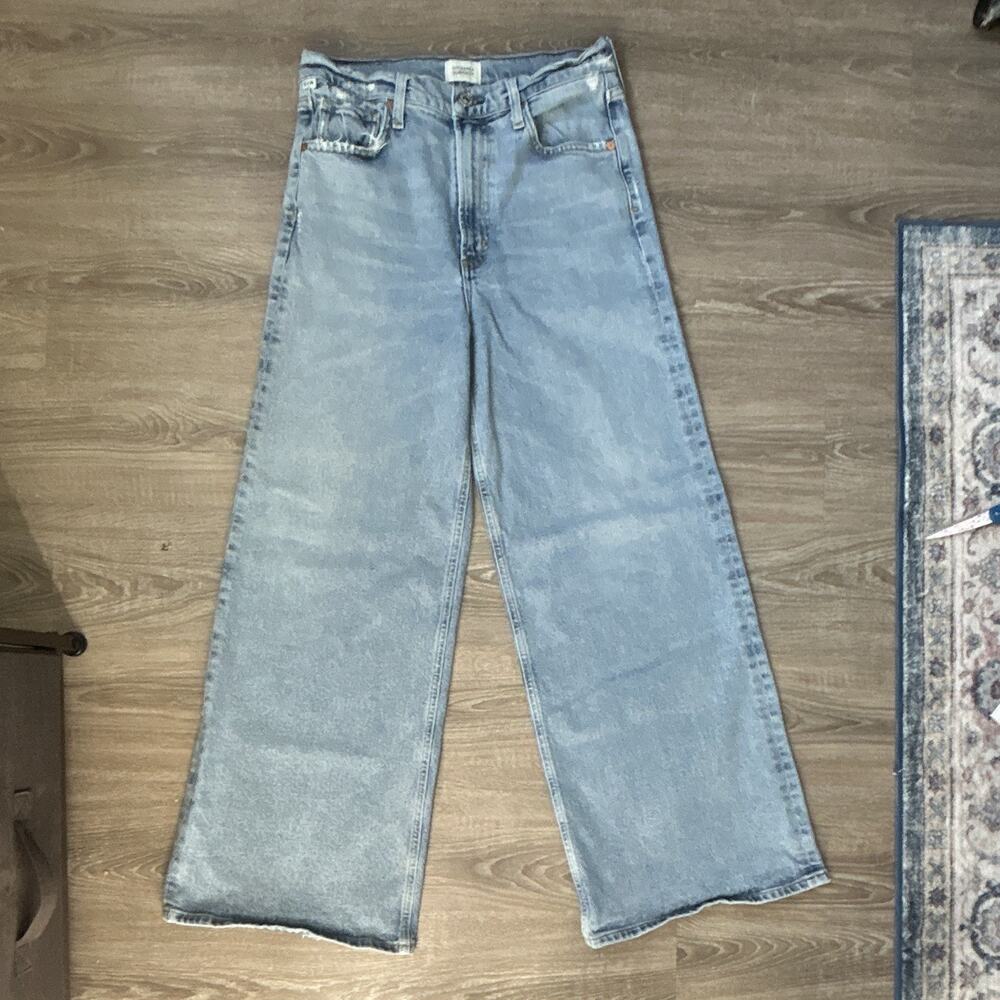 Citizens of Humanity Annina High Rise Wide Leg Jeans - Light Wash Denim Size 27
